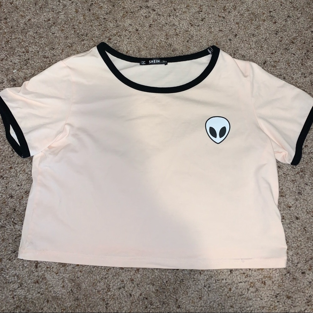 RARE Light Pink Alien Crop Top